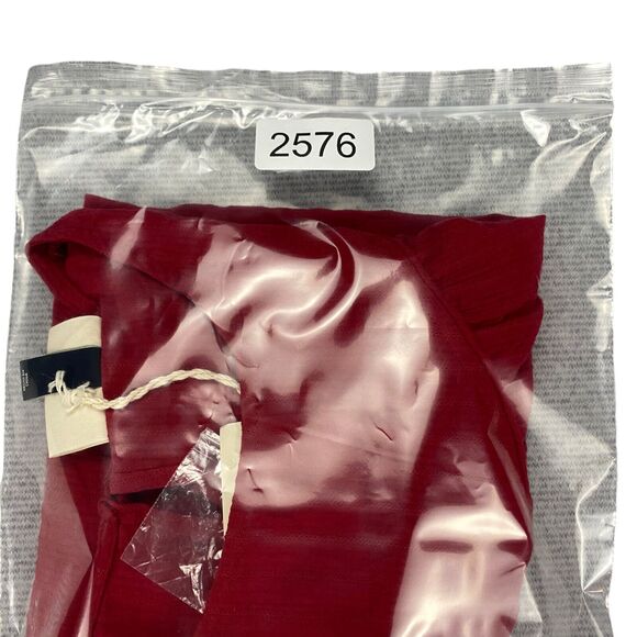 Universal Thread Women's Size XS Long Sleeve Blouse Top Red Peasant Prairie NWT - Picture 14 of 15